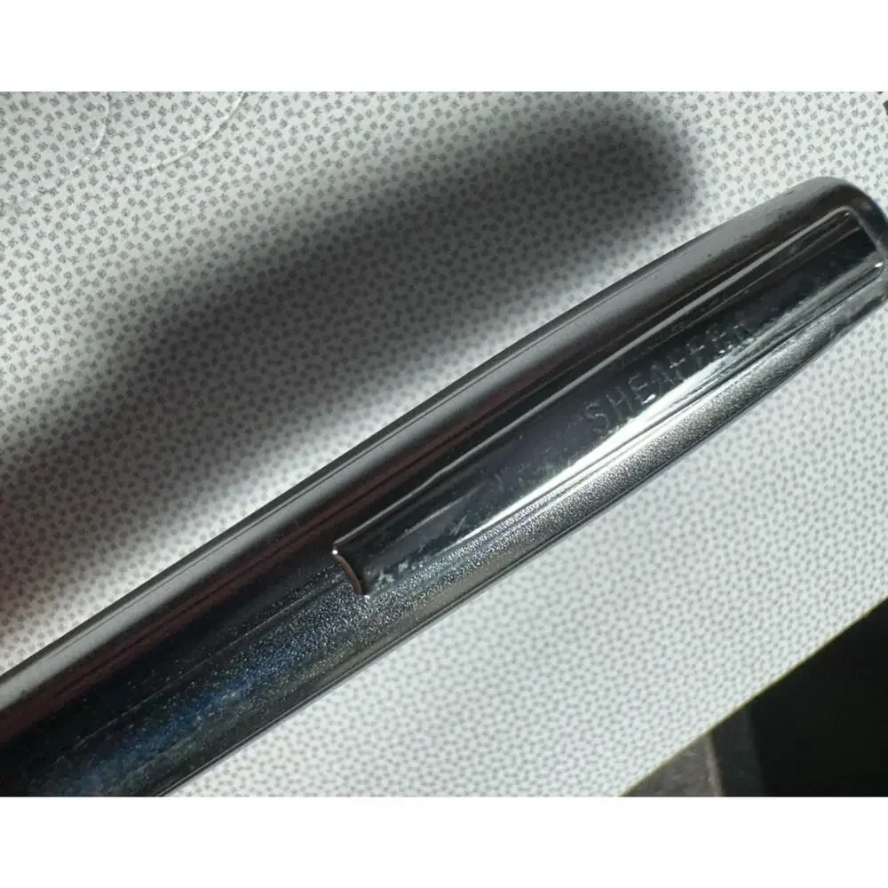 Sheaffer Orange / Chrome Nib F Made in USA Cartridge Fountain Pen Vintage 1970s